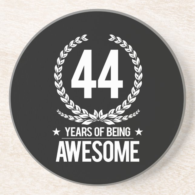 44th Birthday (44 Years Of Being Awesome) Coaster (Front)