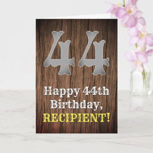 44th Birthday: Country Western Inspired Look, Name Card