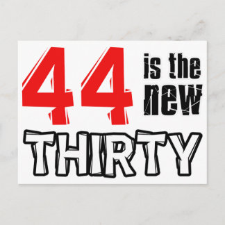 44th birthday designs postcard