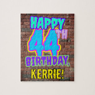 44th Birthday ~ Fun, Urban Graffiti Inspired Look Jigsaw Puzzle