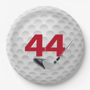 44th Birthday Golf Ball Design  Paper Plate