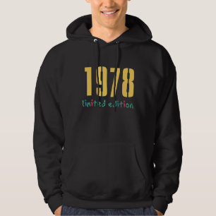 44th Birthday Ladies Mens 44 Years 1978 Gift 6 Hoodie