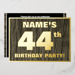 44th Birthday Party: Bold, Faux Wood Grain Pattern