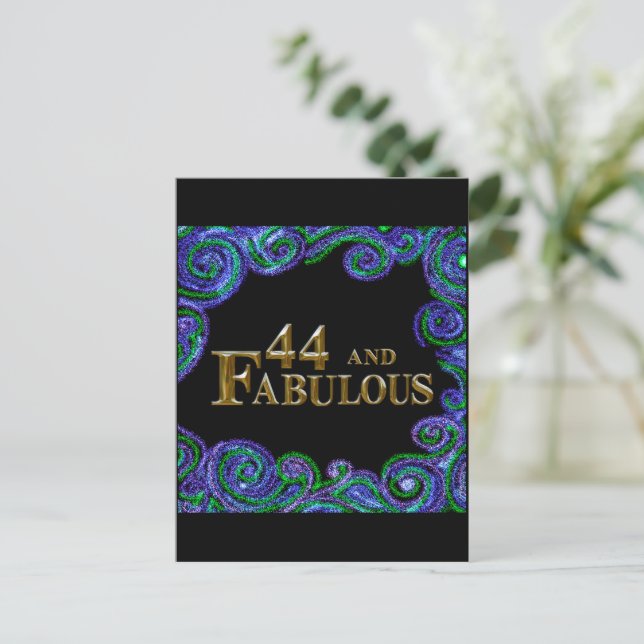 44th Birthday  Postcard (Standing Front)