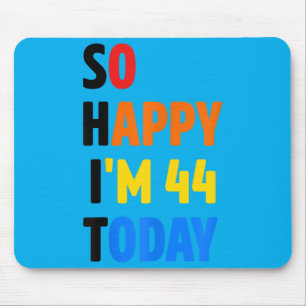 44th Funny Birthday Gifts For Women Men Party Mouse Mat