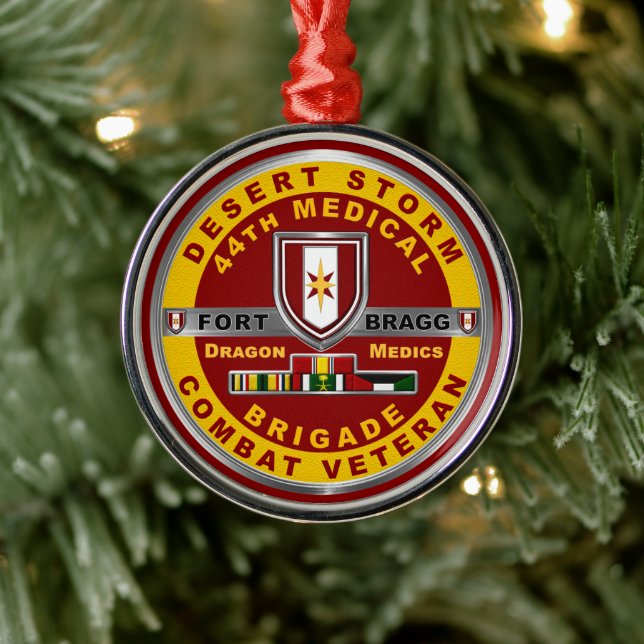 44th Medical Brigade Desert Storm Veteran Metal Tree Decoration (Tree)