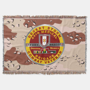 44th Medical Brigade Desert Storm Veteran Throw Blanket