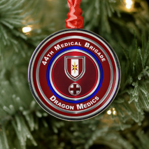 44th Medical Brigade Keepsake Christmas Metal Tree Decoration
