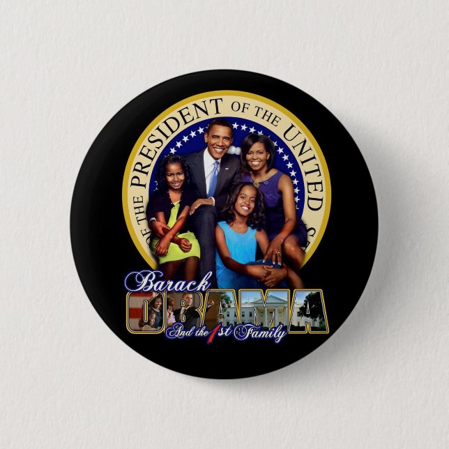 44th president 6 cm round badge (Front)