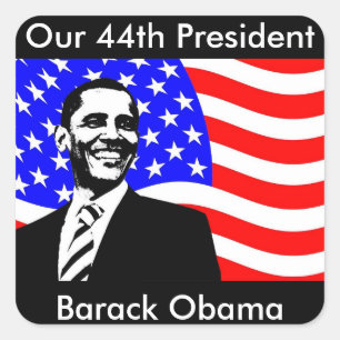 44th President, Barack Obama and Flag Stickers