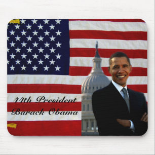 44th President Barack Obama_Mousepad_by Elenne Mouse Mat
