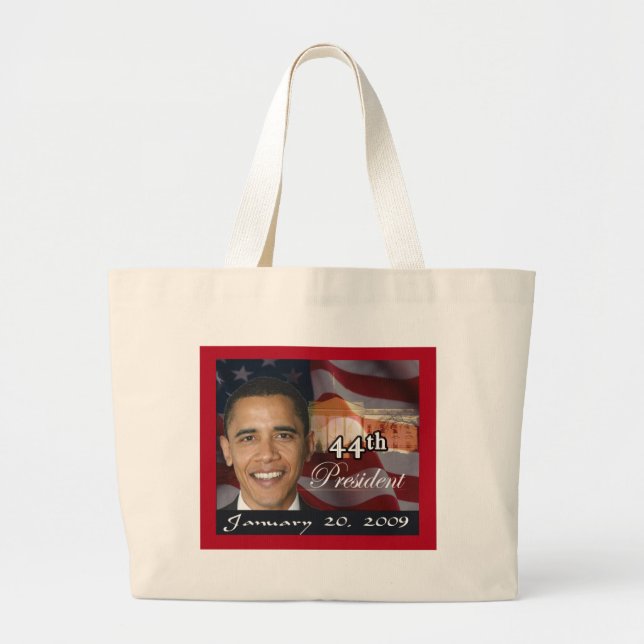 44th President Memorabilia Large Tote Bag (Front)