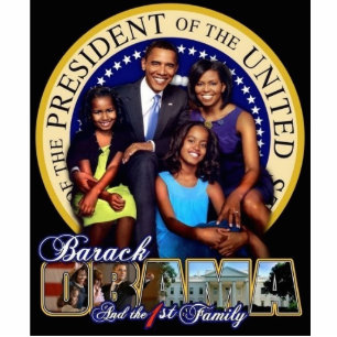 44th Presidential Family Sculpture w/stand Standing Photo Sculpture