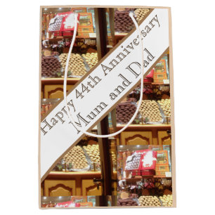 44th Wedding Anniversary editable Medium Gift Bag