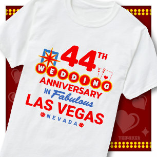 44th Wedding Anniversary Fabulous Las Vegas Couple T-Shirt