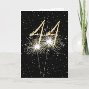 44th wedding anniversary sparklers card