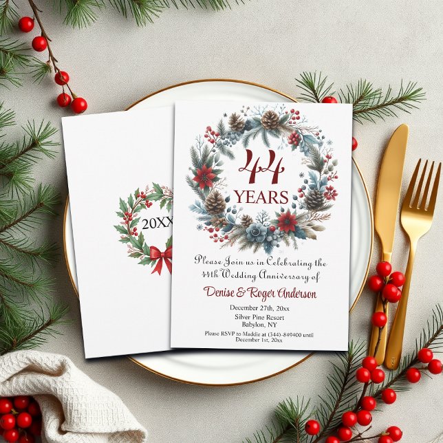 44th Wedding Anniversary Winter Invitation (Creator Uploaded)