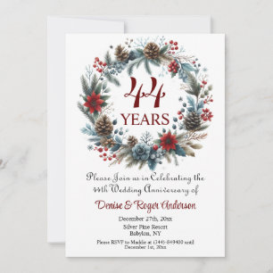 44th Wedding Anniversary Winter Invitation