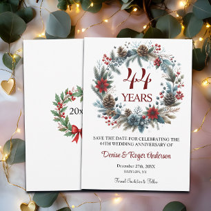 44th Wedding Anniversary Winter Save The Date