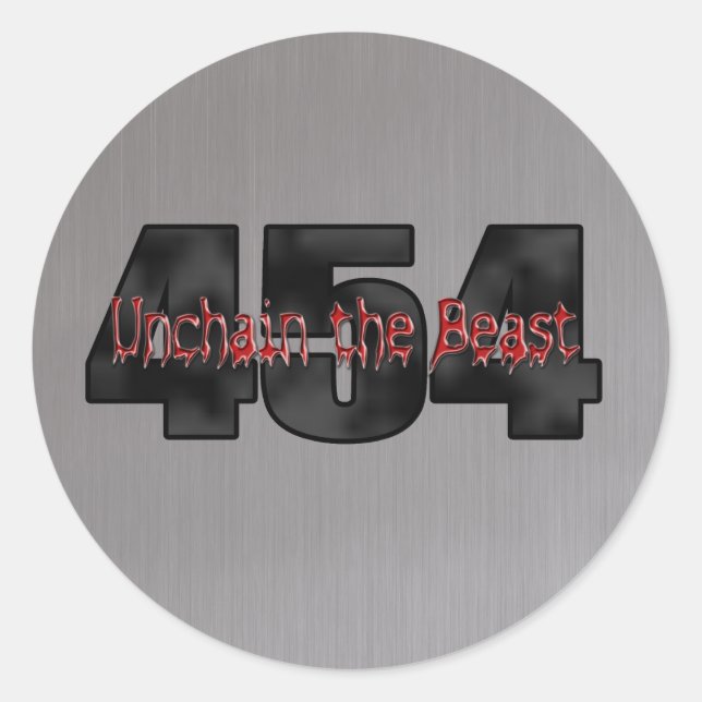 454 Big Block Beast chevy Classic Round Sticker (Front)