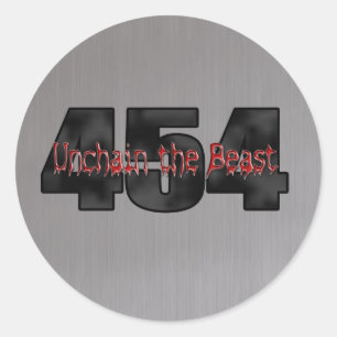 454 Big Block Beast chevy Classic Round Sticker