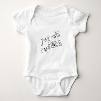 454ci Engine Diagram Baby Bodysuit