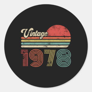 45 1978 45Th Classic Round Sticker