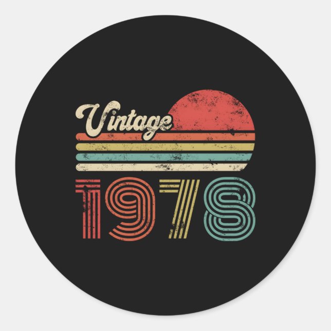 45 1978 45Th Classic Round Sticker (Front)