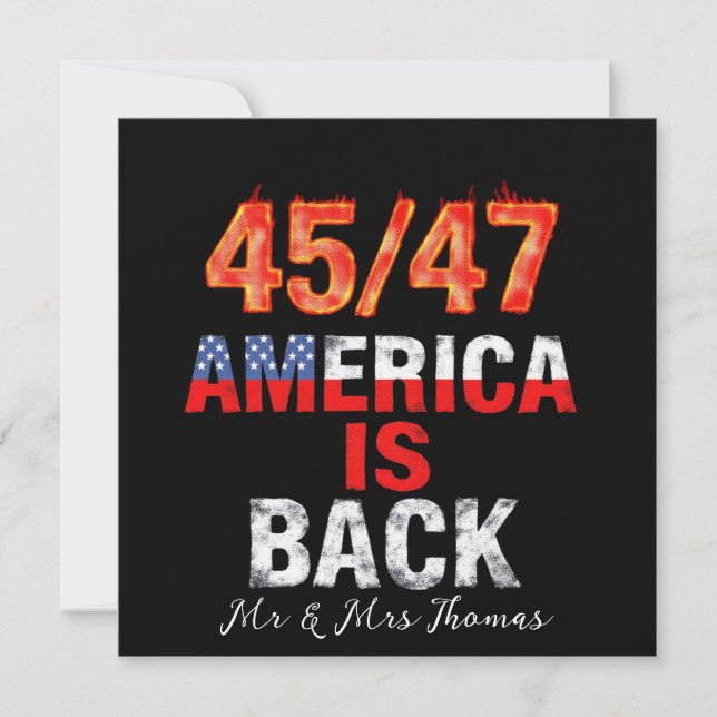45/47 America is Back Show Your American Pride Invitation (Front)