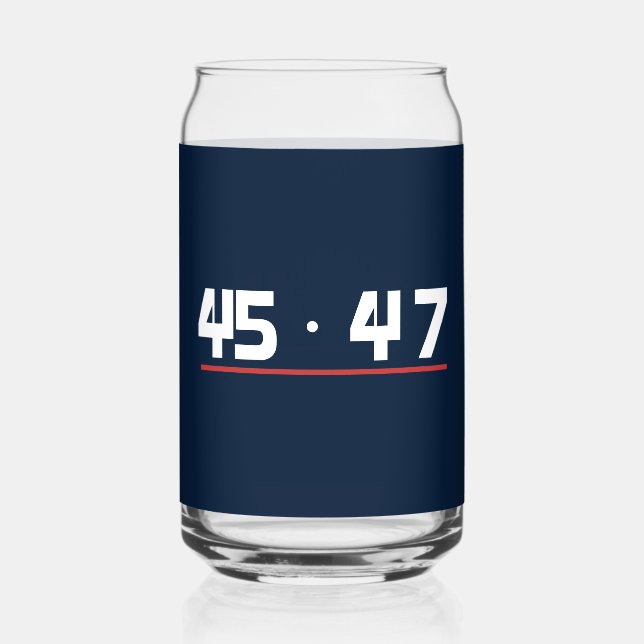 45 47 Classics Navy Red Two-Sided Can Glass (Back)