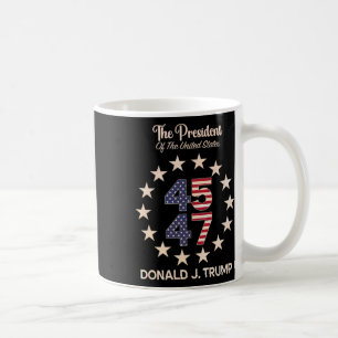 45 47 Donald Trump 2024 American Flag (on Byck) Coffee Mug