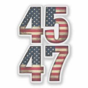 45 47 Donald Trump 2025 American USA Flag