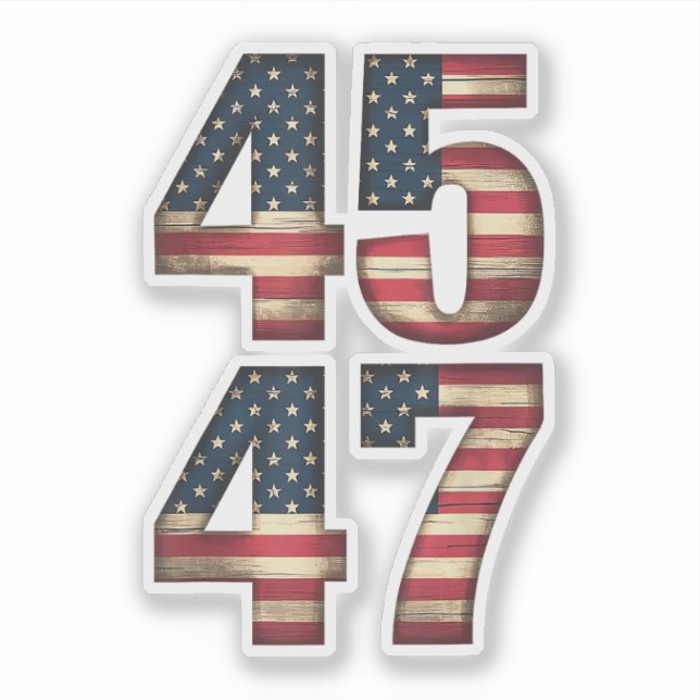 45 47 Donald Trump 2025 American USA Flag (Front)