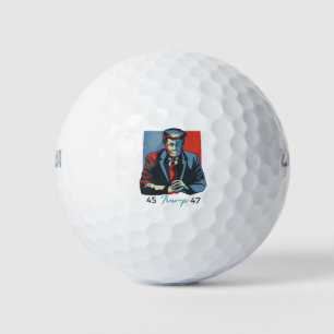 45 47 Donald Trump Anguish 2024 President Retro Golf Balls