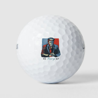45 47 Donald Trump Anguish 2024 President Retro Golf Balls