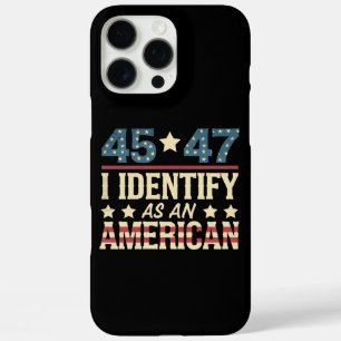 45 47 I Identify As An American Flag Trump Vintage iPhone 16 Pro Max Case