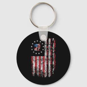 45 47 President 47 American Flag President Donald Key Ring