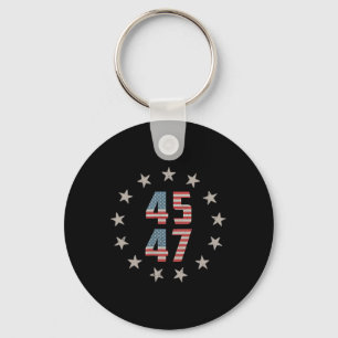 45 47 President Retro Vintage Usa Flag 2024 Presid Key Ring