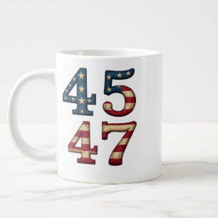 45-47 president trump large coffee mug
