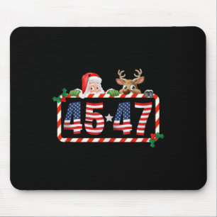 45 47 Trump 2024 Christmas 45 And 47 Santa Claus Mouse Mat