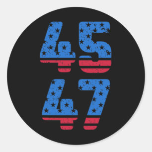 45 47 Trump 2024 Jesus Is My Saviour Trump Is My P Classic Round Sticker