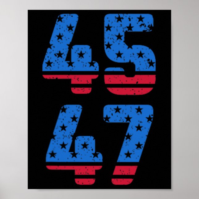 45 47 Trump 2024 Jesus Is My Saviour Trump Is My P Poster (Front)