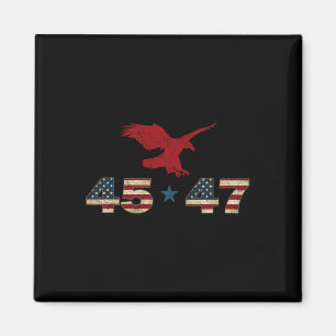 45 47 Trump 2024 President Election Patriotic Eagl Magnet
