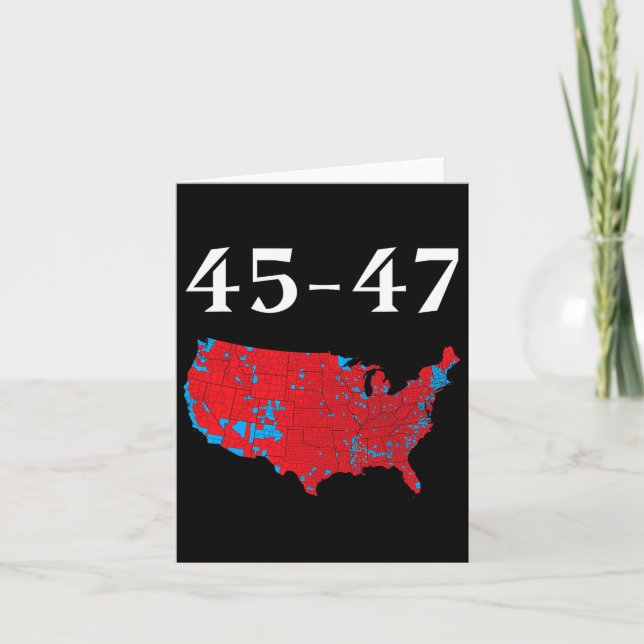 45 47 Trump Election Map 2024  Card (Front)