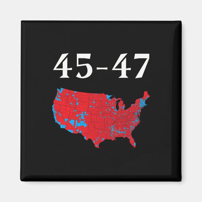 45 47 Trump Election Map 2024  Magnet (Front)