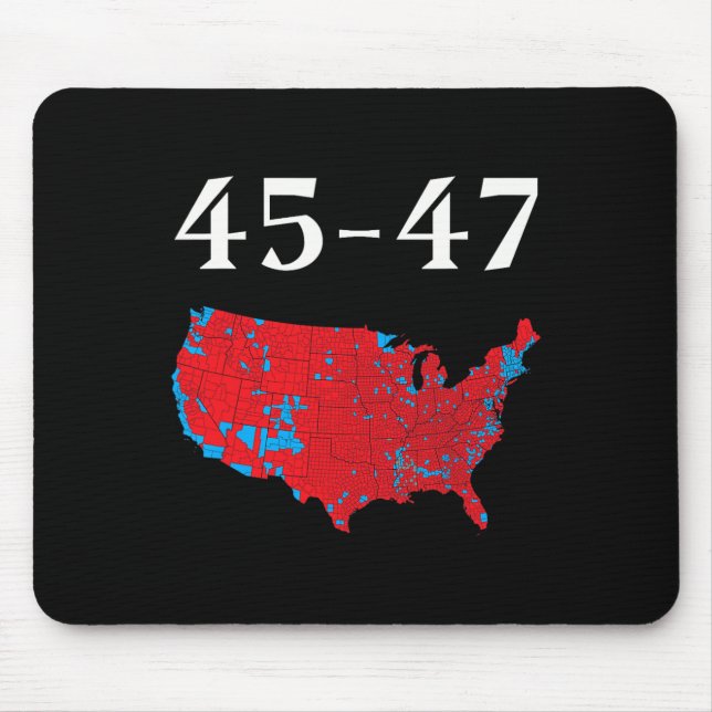 45 47 Trump Election Map 2024  Mouse Mat (Front)