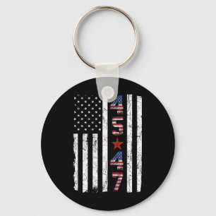 45 47 Trump President Inauguration Usa Retro Trump Key Ring