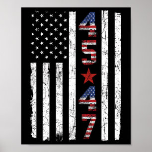 45 47 Trump President Inauguration Usa Retro Trump Poster