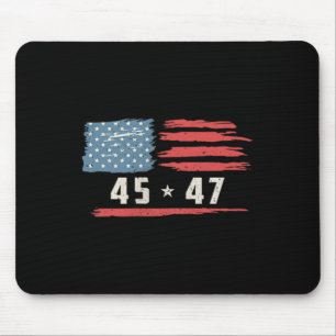 45 47 Trump President Vintage American Flag 2025 P Mouse Mat