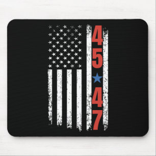 45 47 Trump President Vintage American Flag Trump Mouse Mat